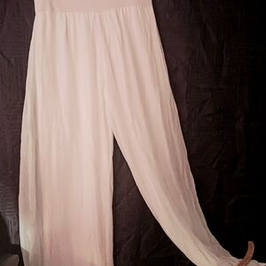 Elegant White Wide-Leg Pants
